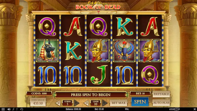 Book of Dead Slot Banner von Play'n GO