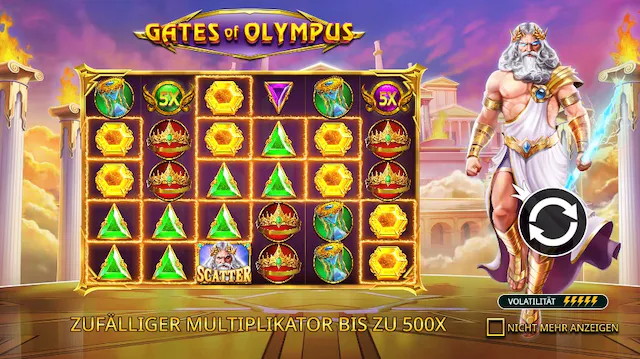 Gates of Olympus Slot Banner von Pragmatic Play