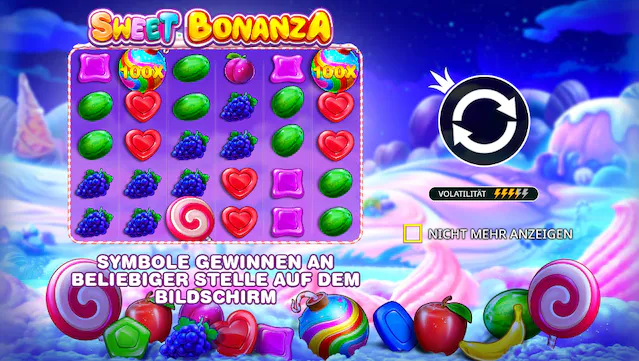 Sweet Bonanza Slot Banner von Pragmatic Play